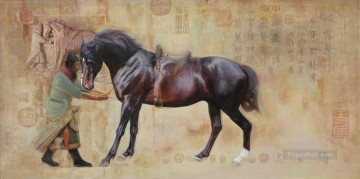 Chinesen Pferd Ölgemälde